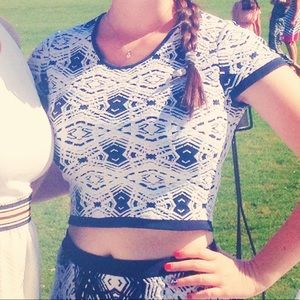 Parker crop top & skirt set